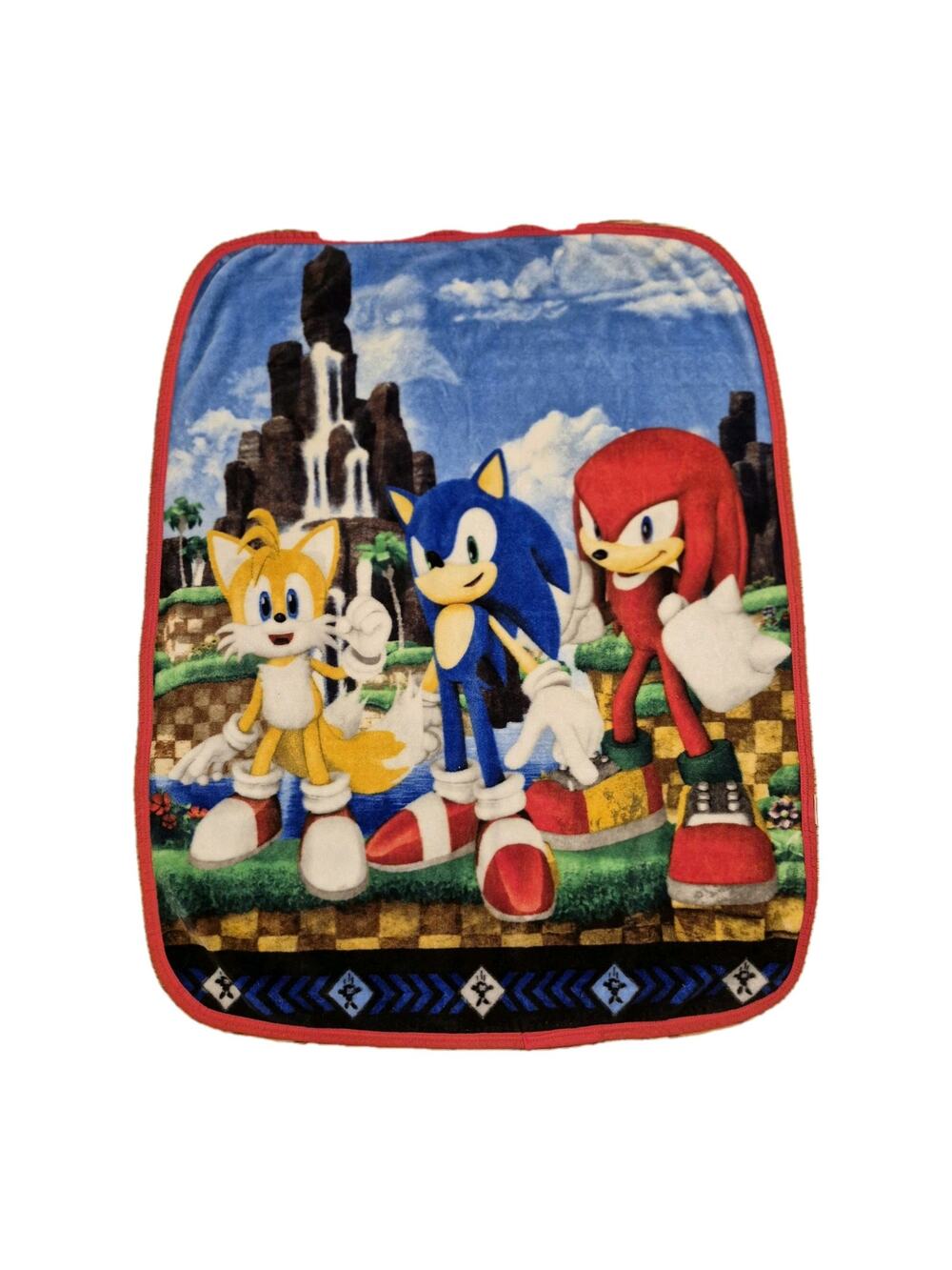Sonic the Hedgehog Fleece Throw Blanket Multicolored Polyester 48x36"